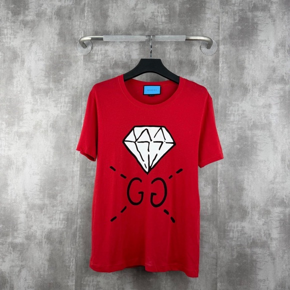 Gucci Other - 🚩steal authentic Gucci Red Graphic Diamond Logo Tee